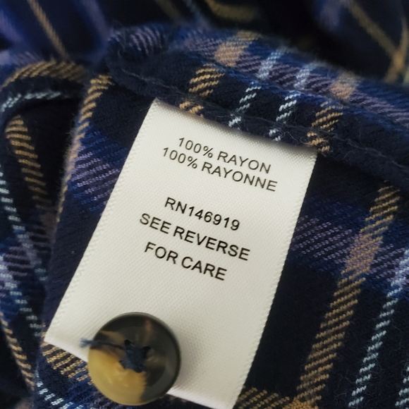 Casa‎ Cabana Blue Plaid Button-Up Shirt Women's XXL Button Down Top - Picture 7 of 11